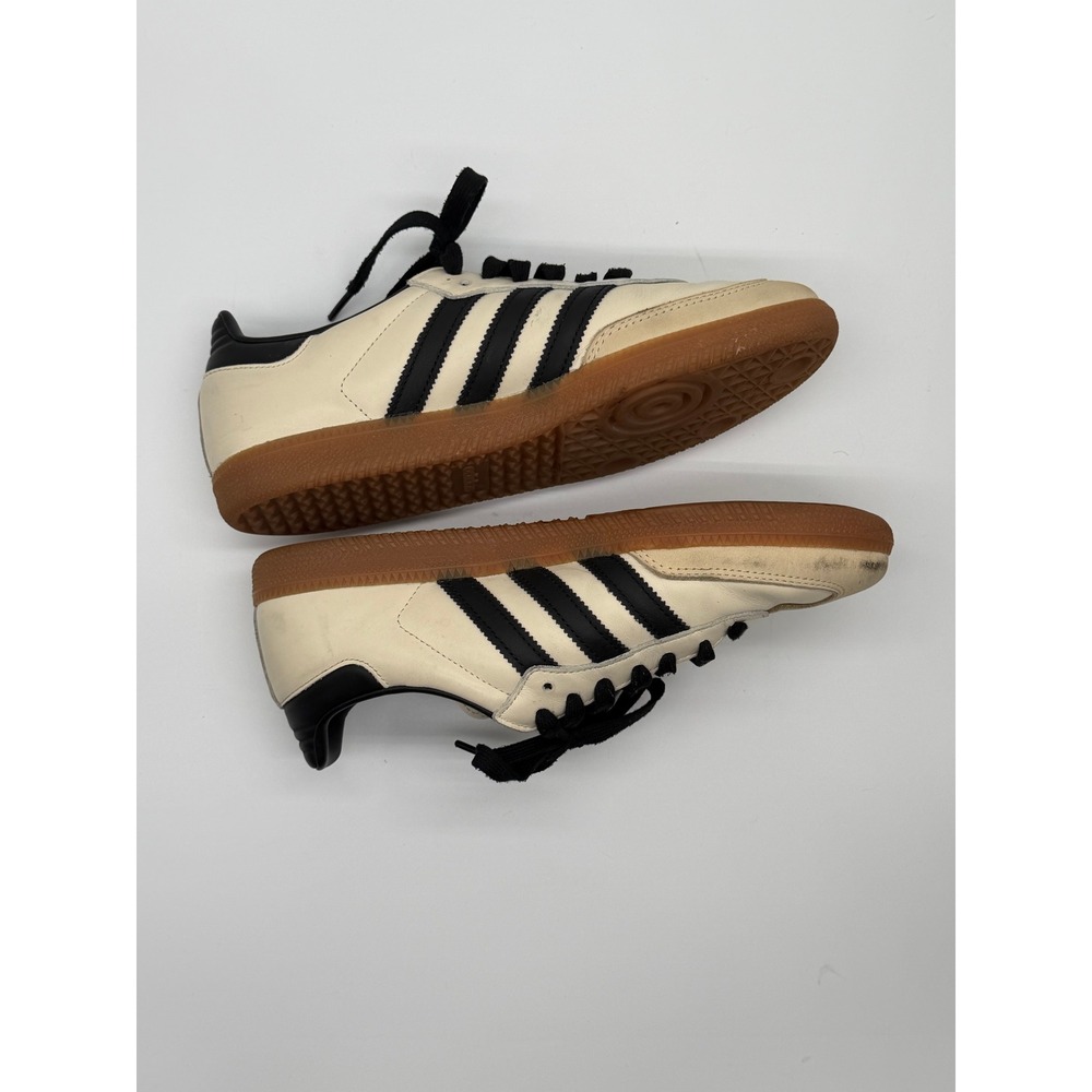 Adidas Samba Sneakers Womens 8.5 Cream Black Sand Strata Retro Low Top - Picture 2 of 9